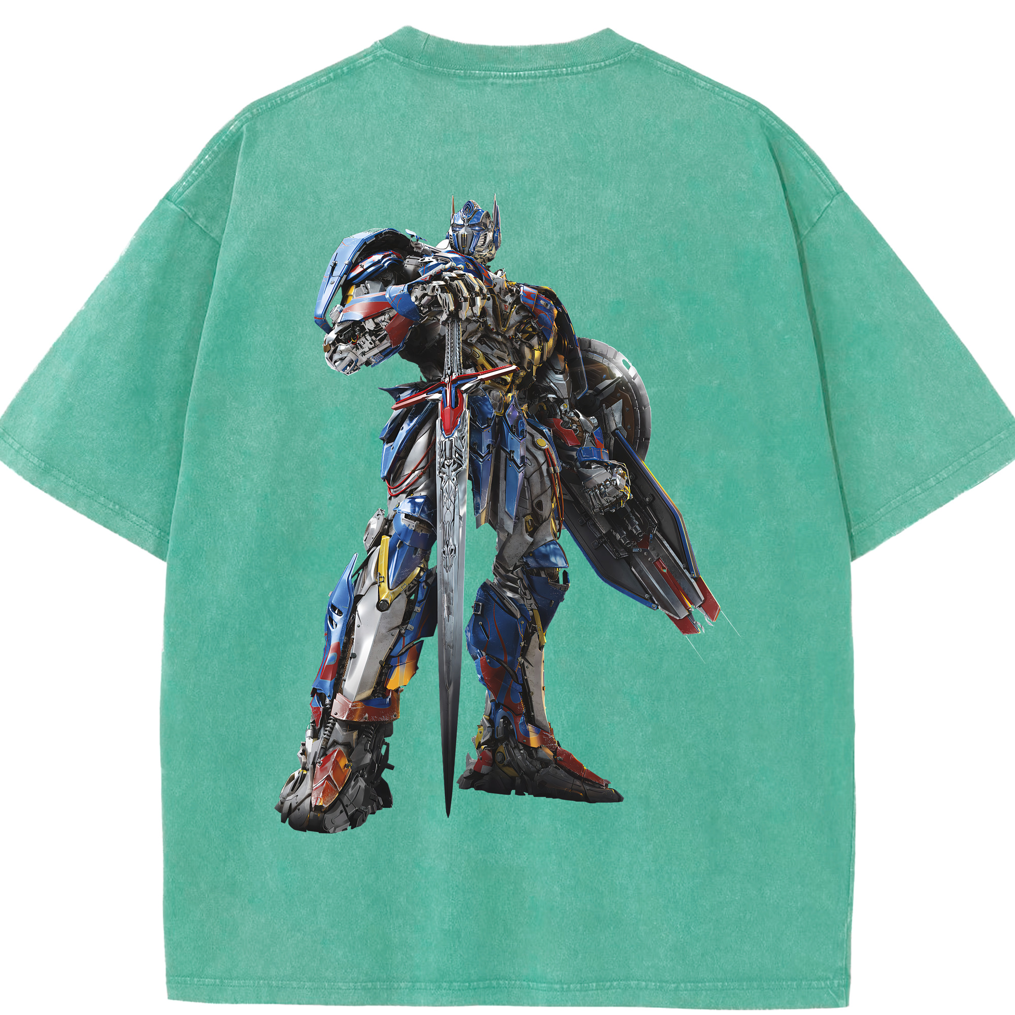 （画像用） Transformers トランスフォーマー 綿100% ヴィンテージ風 半袖Tシャツ（背面プリント）